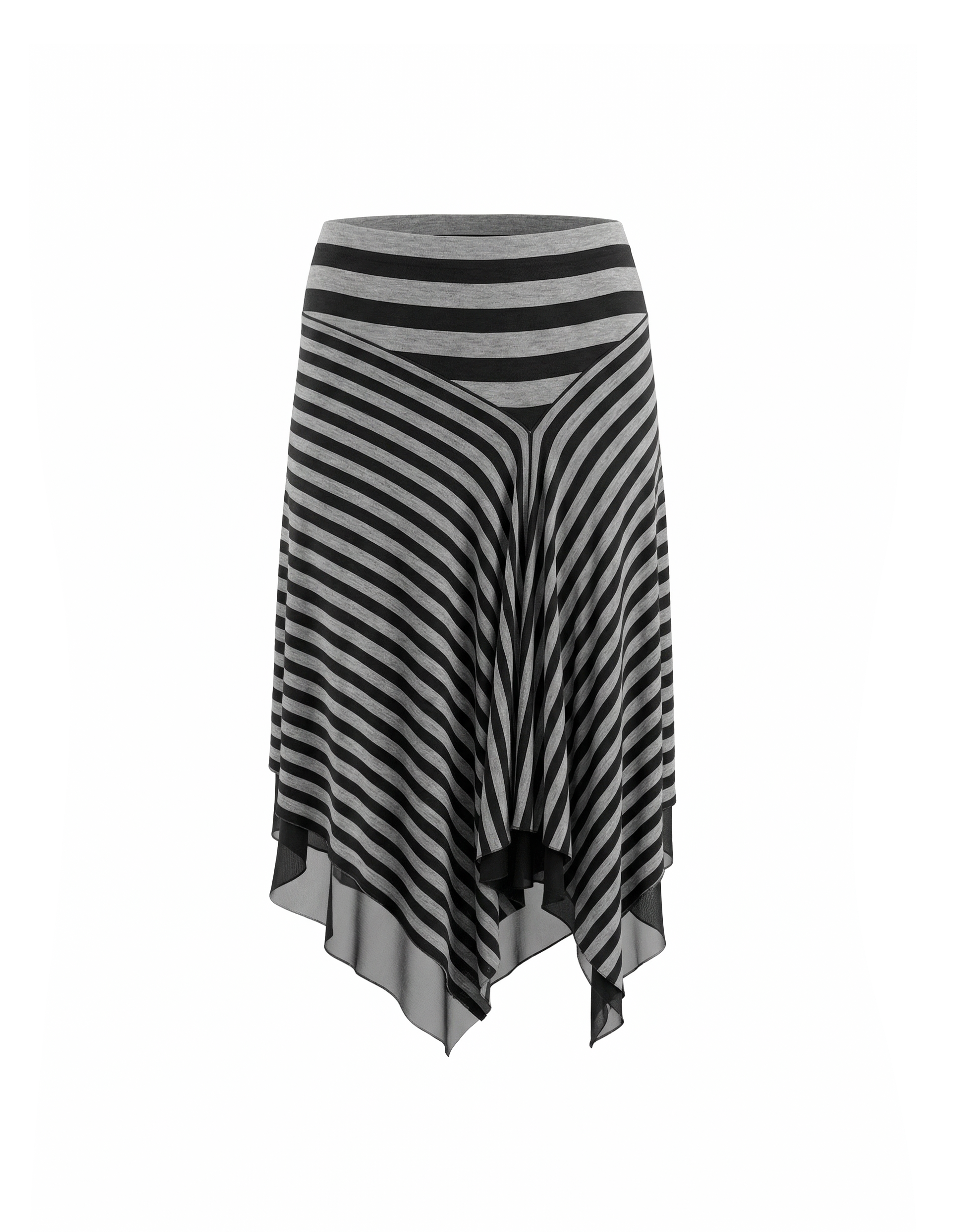 Black and grey striped skirt