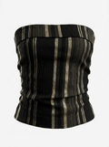 Black & Gold Fold-Over  Top