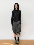 Layered Asymmetric Striped T-Shirt