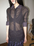 Dark Purple Color-Block Shirt